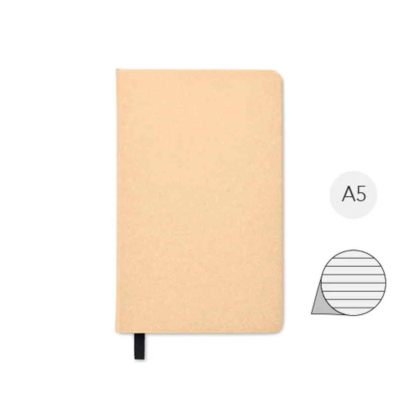 Block notes A5 con semi da piantare copertina rigida in carta riciclata e fogli a righe Prodotto in Europa