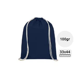 Sacca in cotone in diverse colorazioni con chiusura a coulisse da 100gr 33x44cm