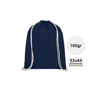 Sacca in cotone in diverse colorazioni con chiusura a coulisse da 100gr 33x44cm
