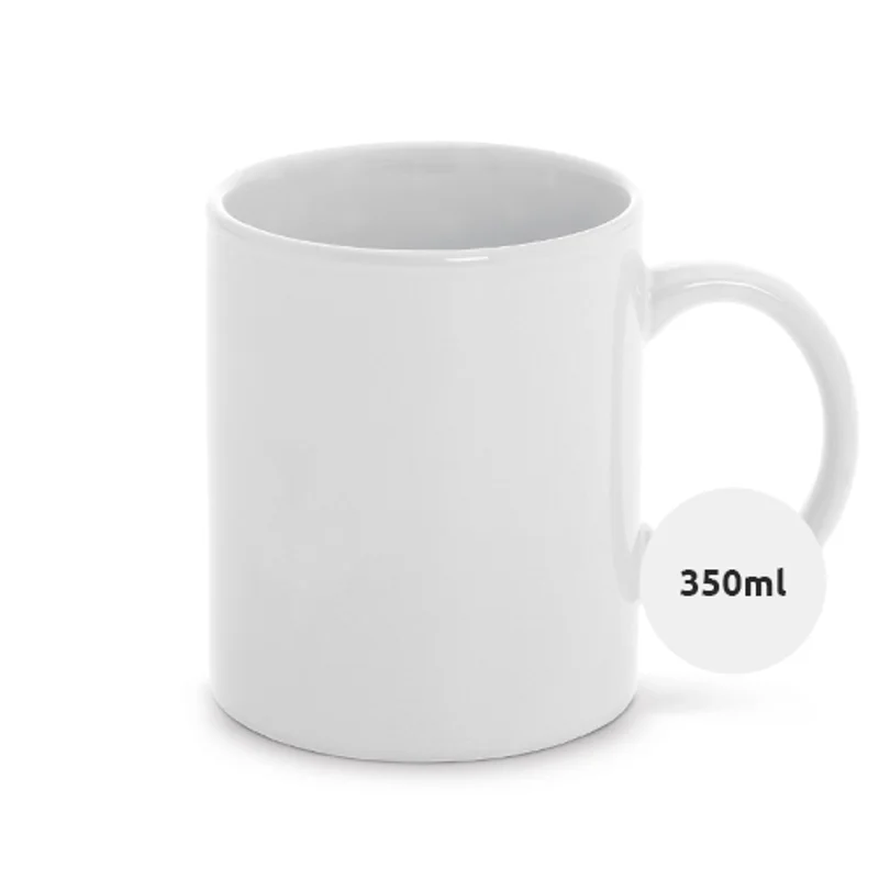 Tazza in ceramica bianca ideale per sublimazione 350ml