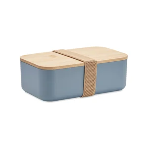 Porta pranzo in PLA con coperchio in bambù ed elastico di chiusura da 1000ml