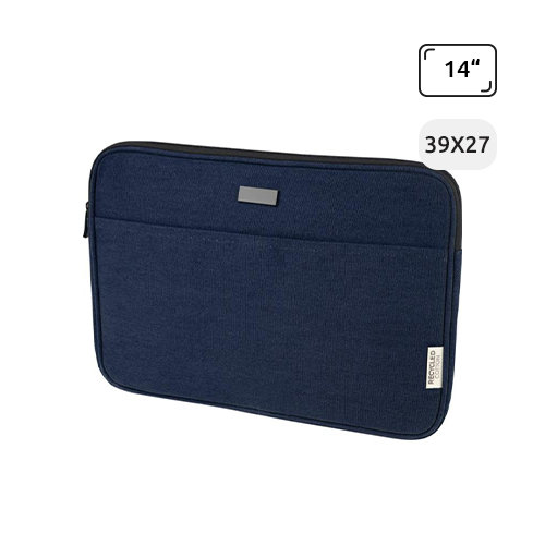Custodia per portatile da 14" in tela riciclata certificata con zip 39x3x27cm