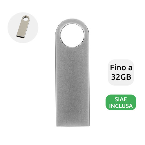 Chiavetta USB in alluminio compatta e moderna da 1GB fino a 32GB