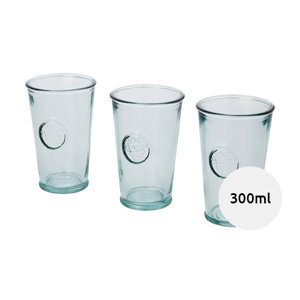 Set di 3 bicchieri in vetro riciclato da 300ml
