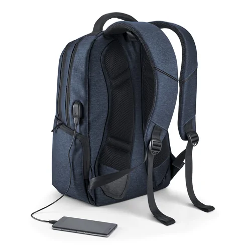 Zaino porta pc da 17'' in nylon impermeabile con porta USB e cavo di ricarica
