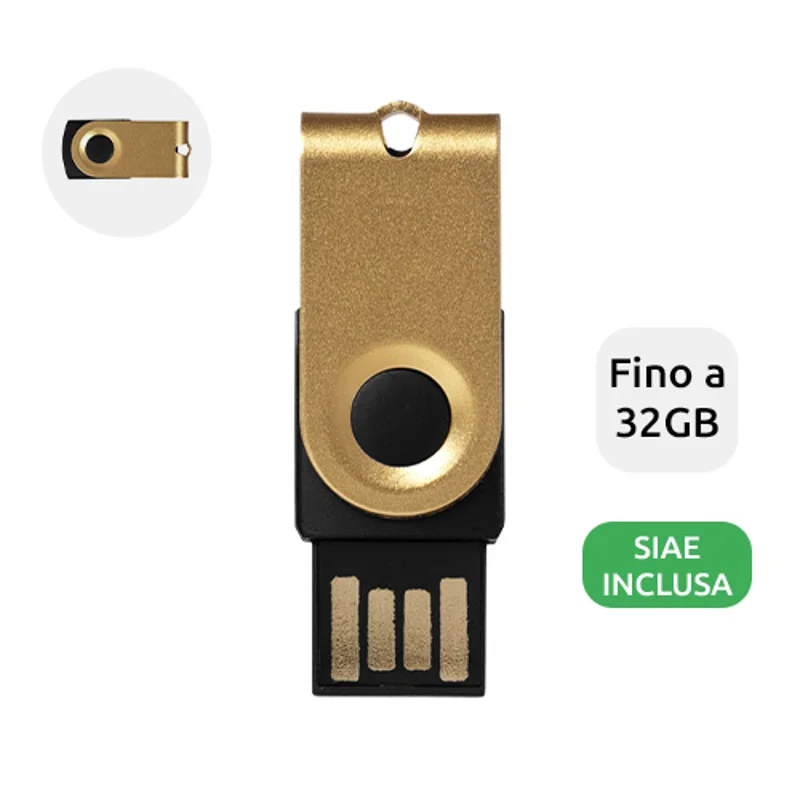 Chiavetta USB mini in alluminio di vari colori da 1GB a 32GB