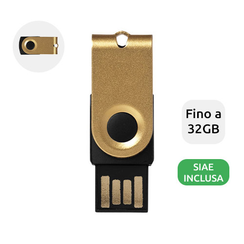 Chiavetta USB mini in alluminio di vari colori da 1GB a 32GB