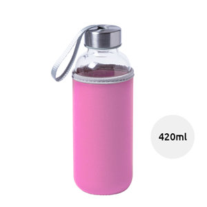 Borraccia in vetro 420ml con custodia in neoprene