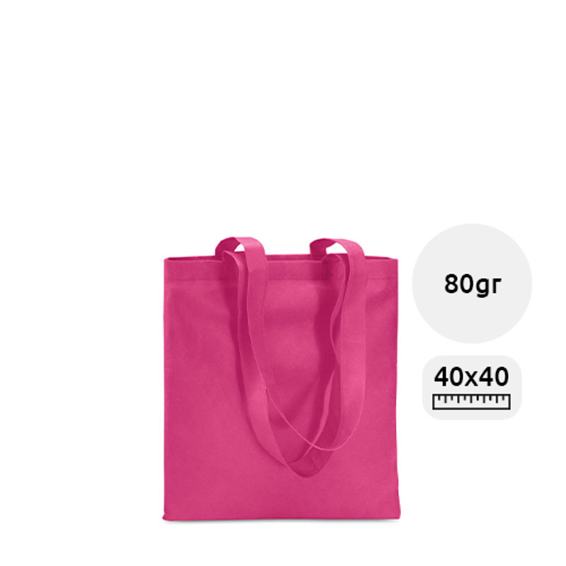 Shopper in TNT in diversi colori con manici lunghi da 80gr 40X40CM