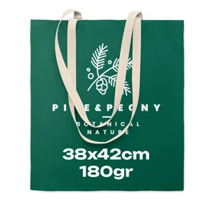Shopper in cotone colorato con manici lunghi ecrù 140gr 38x42cm