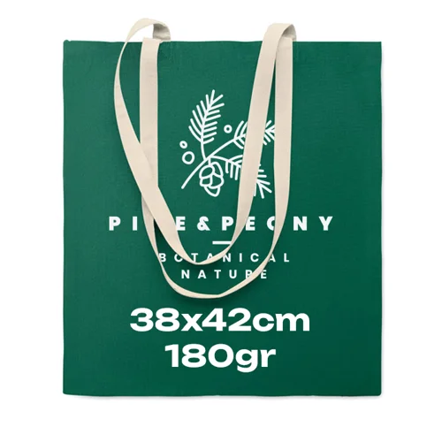 Shopper in cotone colorato con manici lunghi ecrù 140gr 38x42cm