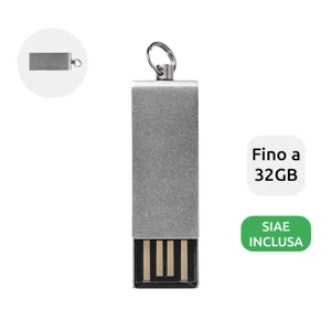 Chiavetta USB mini rotante in alluminio da 1GB a 32GB