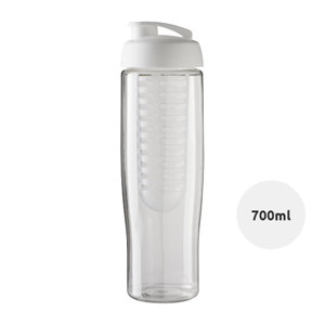 Borraccia sportiva in PET da 700 ml con coperchio a scatto e infusore