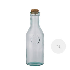 Caraffa da 1L in vetro riciclato con tappo di sughero