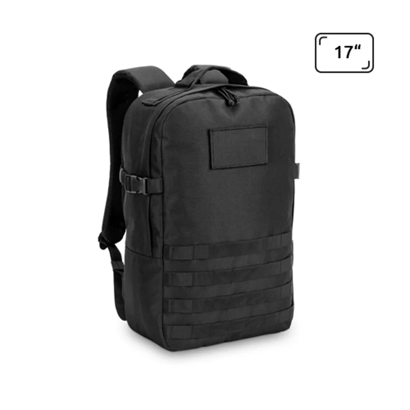 Zaino porta pc da 17.3" in poliestere riciclato 600D con cinghia trolley e tasca laterale