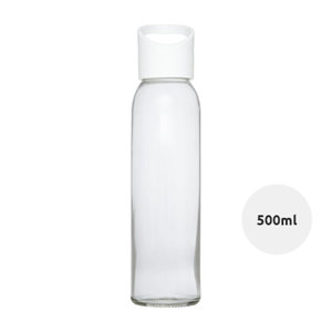 Borraccia in vetro da 500 ml con tappo a vite con scatola regalo