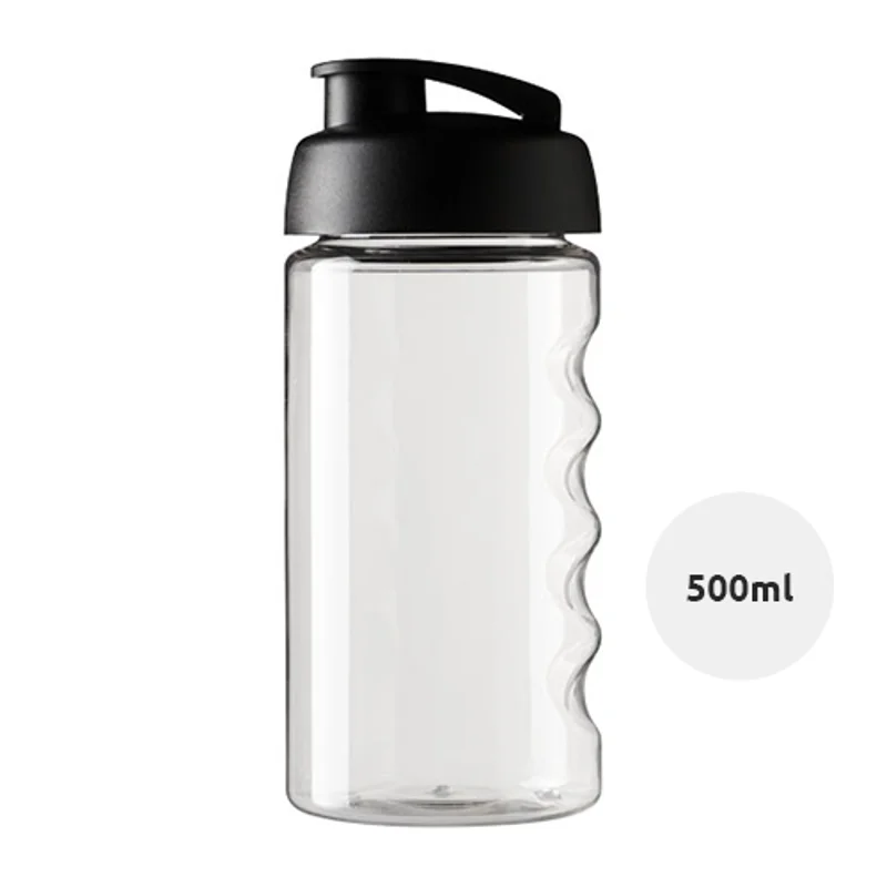 Borraccia sportiva in PET da 500 ml con coperchio a scatto