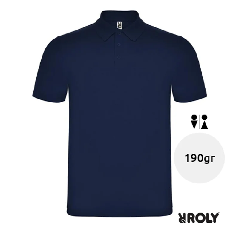 Maglietta polo unisex a marchio Roly in tessuto piqué a maniche corte 100% cotone 190gr