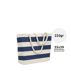 Borsa mare in cotone con manici in corda da 220gr 55x15x39cm