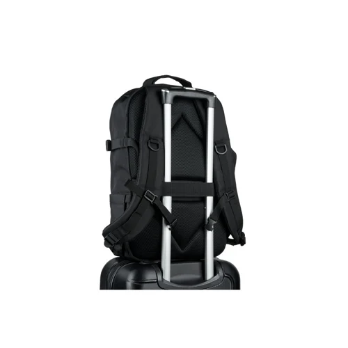 Zaino porta pc da 17.3" in poliestere riciclato 600D con cinghia trolley e tasca laterale