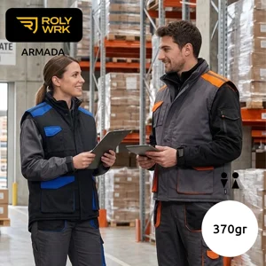 Giacca Gilet da lavoro ROLY WRK ARMADA unisex in tessuto poliestere Woven twill da 370gr