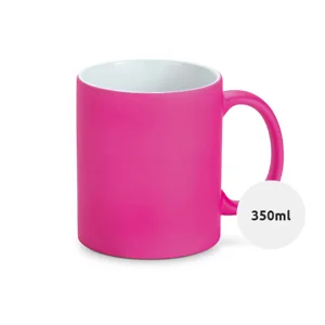 Tazza in ceramica colorata finitura neon matt effetto lavagna 350ml