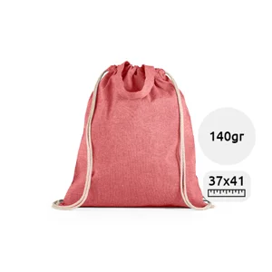 Sacca a zaino in cotone riciclato con chiusura a coulisse da 140gr 37x41cm