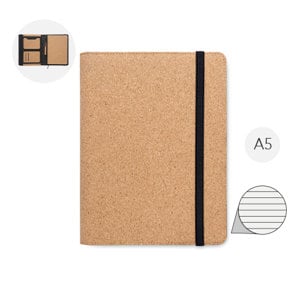Cartella Porta Documenti in Sughero con Notebook A5 e Penna abbinata