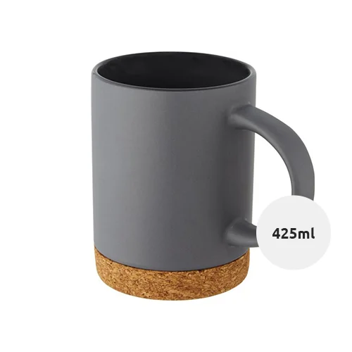 Tazza in ceramica con base in sughero 425ml