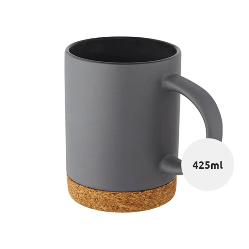 Tazza in ceramica con base in sughero 425ml