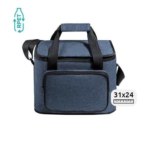 Borsa termica in RPET con imbottitura in PEVA e tracolla regolabile 31×24.5×20cm