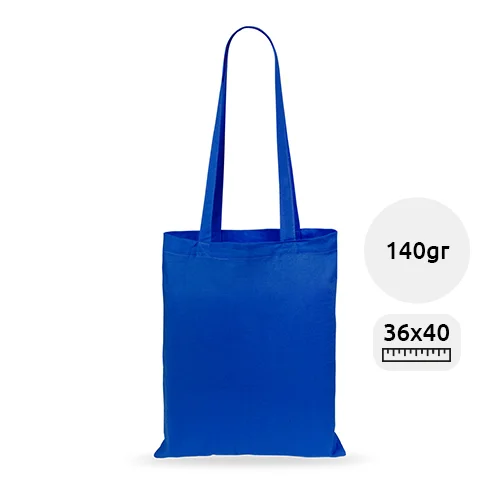 Shopper in Cotone 100% con manici lunghi in colori assortiti da 140gr 36x40cm