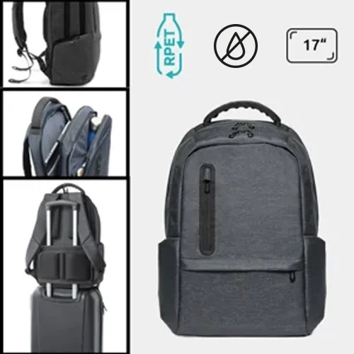 Zaino porta pc fino a 17" impermeabile in nylon riciclato 2Tone con scomparto in poliestere riciclato 210D