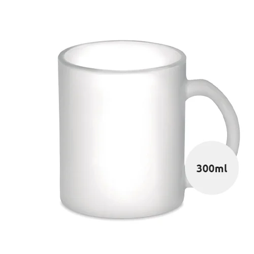 Tazza in vetro opaco ideale per sublimazione 300ml