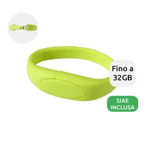 Chiavetta USB in silicone modello a braccialetto disponibile in vari colori da 1Gb a 32GB