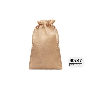 Sacca in juta con cordino e chiusura a coulisse 30x47cm