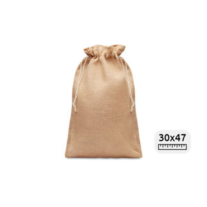 Sacca in juta con cordino e chiusura a coulisse 30x47cm
