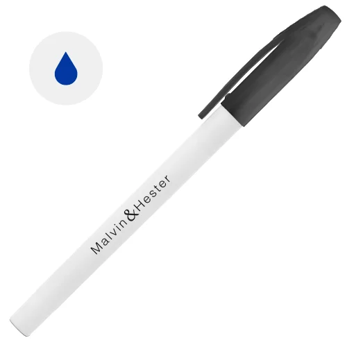 Penna roller in PP con cappuccio colorato e refill blu