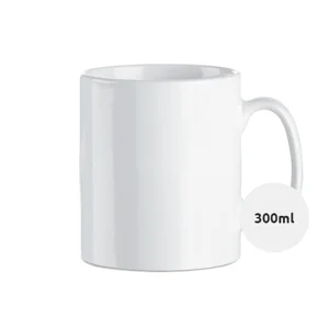 Tazza in ceramica bianca ideale per sublimazione 300ml