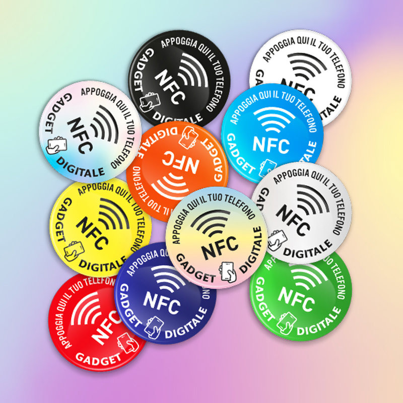 Adesivi Classici con Tag NFC Schermati  - Gadget Digitali disponibili in diversi colori
