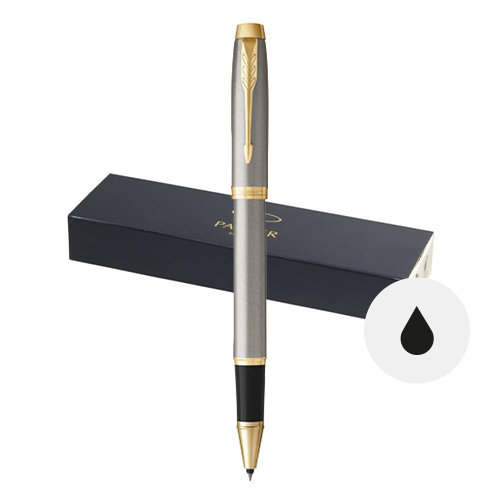 Penna roller Parker in alluminio e robusto pennino in acciaio disponibile in varie combinazioni di colori in confezione regalo e refill nero