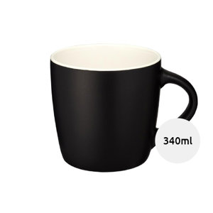 Tazza in ceramica finitura esterna opaca e interno colorato da 340ml