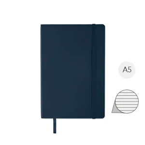 Block notes A5 con copertina morbida in PU riciclato e 80 fogli a righe in carta riciclata e tasca interna espandibile