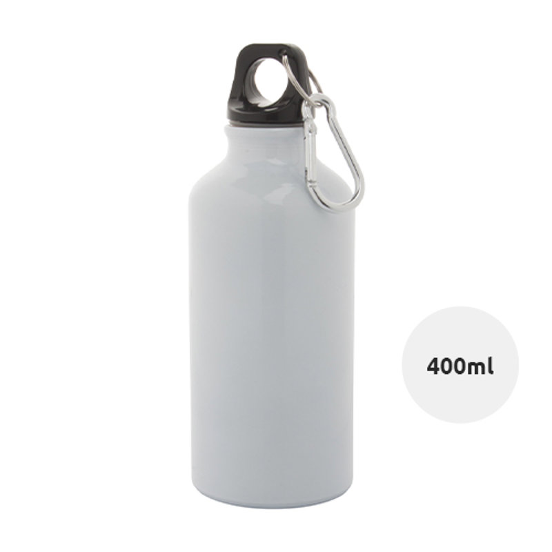 Borraccia in alluminio con moschettone da 400ml