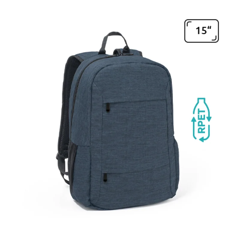 Zaino porta PC da 15.6" in RPET con schhienale e spallacci imbbotti 