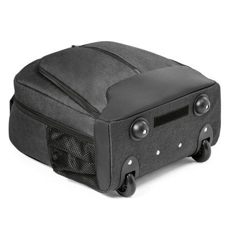 Zaino trolley porta pc da 15.6'' in poliestere 600D impermeabile con manico estensibile in metallo e spallacci imbottiti