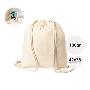 Sacca in cotone equosolidale Fairtrade da 180gr 38×42cm