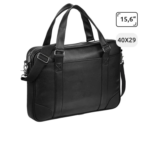 Borsa porta pc multitasca da 15.6" in vinile con tasca frontale e aggancio trolley 40x5x29cm