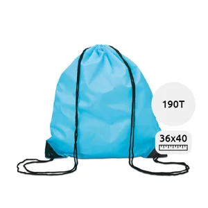 Sacca in poliestere con lacci lunghi e chiusura a coulisse da 190T 36x40cm