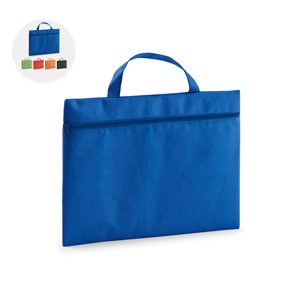 Cartella in TNT porta documenti con chiusura a zip in diverse colorazioni 38x30cm